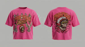 T-shirt Hip Hop d'été style streetwear, coupe oversize, qualité supérieure, logo imprimé en relief, ourlet brut vintage, 100% coton respirant, vente en gros - Product Image 5