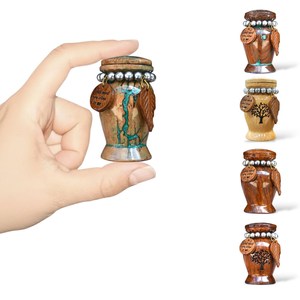 Urna funeraria artesanal, urna conmemorativa personalizada de madera con tapa, urna para cenizas con cierre seguro, urna de cremación moderna de madera - Product Image 1