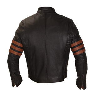 High Quality Custom Designed <b>Men</b>’s Fashion <b>Leather</b> <b>Jacket</b> New Arrival Wolverine Style <b>Brown</b> Vintage Motorcycle Outerwear <b>Jacket</b> - Product Image 5