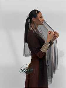 AWAIS HOUSE 2025 – Kaftan de luxe pour femme, brodé et perlé, avec soutien-gorge intégré, en velours violet doux, simple, élégant, modeste, longueur ras du sol - Product Image 2