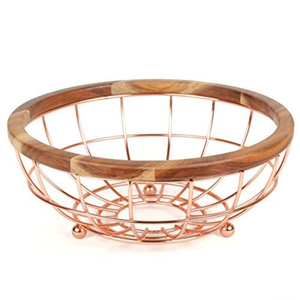 Gold Metal Wire Fruit <b>Basket</b> Minimalist Lotus Leaf Design Hollow Fruit Bowl for Modern Kitchen Countertop and Dining <b>Table</b> Decor - Product Image 2