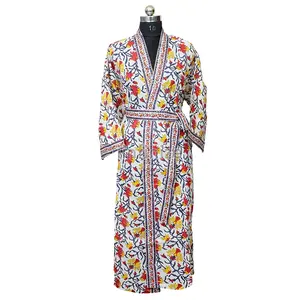 Банное платье-кимоно, легкое пляжное кимоно с принтом рук, с двумя карманами и длинным рукавом, одежда для сна