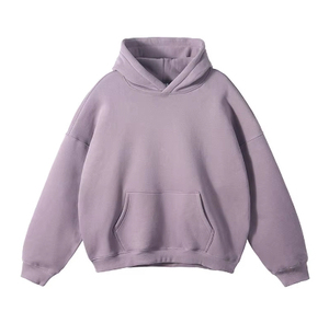 Men's Oversized Hooded Sweatshirt Solid Color Cotton French Terry Casual <b>Hoodie</b> Best For Sale - Product Image 3