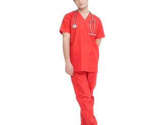 New Condition Men <b>Uniform</b> <b>Scrub</b> Anti Wrinkle Lightweight Breathable Knitted Cotton Polyester Cheap Price - Product Image 2