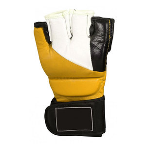 Gants de boxe MMA en cuir de vachette à séchage rapide, avec logo personnalisé, pour entraînement de kickboxing et sacs de frappe lourds - Product Image 1