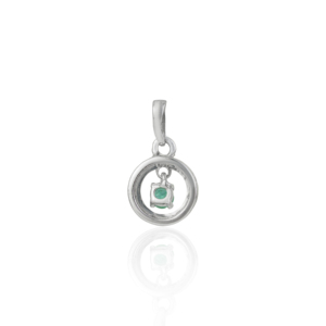 Simple Geometric Design May Birthstone Natural <b>Emerald</b> Gemstone 925 Sterling Silver Fine <b>Pendant</b> For Girls - Product Image 6