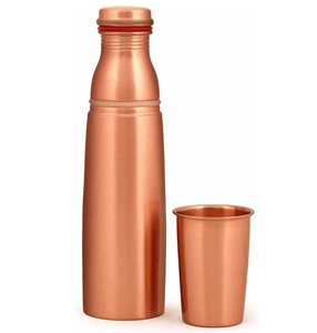<b>Copper</b> Water Bottle | 100% <b>Copper</b> | Leak Proof | Metal Round Antique - Product Image 5