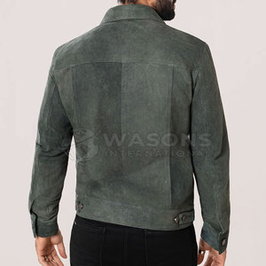 เสื้อแจ็คเก็ตทรัคเกอร์ผู้ชาย ดีไซน์ทันสมัย คุณภาพสูง เนื้อผ้านุ่ม สีสันปรับแต่งได้ สไตล์สตรีทแวร์ - Product Image 6