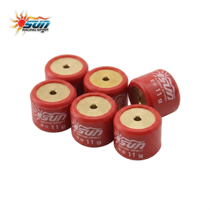 Kit de rouleaux CVT SUN RACING MIO100 15x12mm 11G en laiton et fibre composite, pièces de transmission de scooter longue durée - Product Image 2