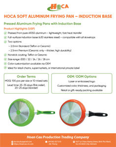 Sartén Redonda de Aluminio con Revestimiento Cerámico Antiadherente, Mango de Plástico, Apta para Lavavajillas, Compatible con Gas e Inducción, Fácil de Limpiar - Product Image 2