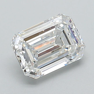 Diamant blanc de 3 carats, couleur E, pureté VS1, taille émeraude, exquis, mettant en valeur une symétrie de coupe dégradée impeccable et un éclat glacé d'élite. - Product Image 3