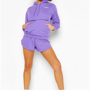 Ideal para Marcas de Ropa Urbana y Pedidos de Marca Privada, Conjunto de Sudadera con Capucha y Pantalones Cortos para Mujer, Calidad Premium, Precio al por Mayor OEM 2026 - Product Image 3