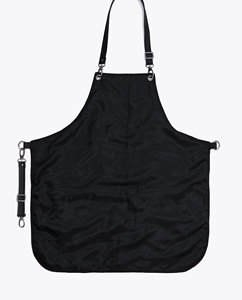 Tablier en tissu à motif casque de samouraï avec sangles réglables et poche avant pour coiffeurs - Product Image 6