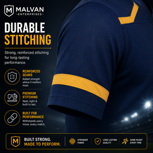 Camiseta de Fútbol Azul Marino para Hombre, Número 1, Cuello en V, Manga Corta, Poliéster que Absorbe la Humedad, Ropa Deportiva de Equipo - Product Image 3