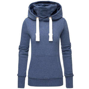 Suéteres y Sudaderas para Mujer, Sudadera Cálida de Invierno con Cuello Alto y Forro Polar, Sudadera Ajustada de Color Sólido para Mujer - Product Image 2