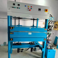 DIVINE MACHINERY SOLUTION - Prensa Industrial para Láminas de Plástico Reciclado en Caliente/Frío, Cilindro Hidráulico Automático, 1.5m X 1.5m, 80