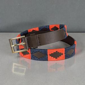 Cinturón de Cuero Personalizado para Montar a Caballo, Cinturón Deportivo de Cuero PU Ecuestre, Bordado Argentino, Cinturón de Cuero William Polo para Hombre - Product Image 6