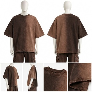 T-shirt décontracté à manches courtes et col rond pour homme, coupe ajustée, 100% coton respirant - Product Image 6