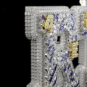 Pendentif Lettre Grosse Personnalisée en Argent S925 avec Moissanite VVS Effet Glacé, Bijoux Hip Hop Tendance, Numéro Personnalisé, Photo, Design Cartoon 3D - Product Image 3