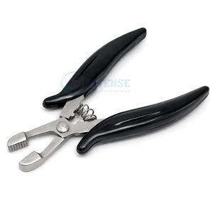 Alicates de Acero Inoxidable de 6 Pulgadas de Grado Profesional para Eliminar Uniones de Queratina, con Ranuras Horizontales y Aguja Extractora, Ligeros para el Cabello - Product Image 3