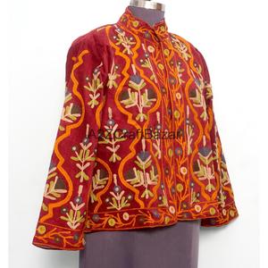 เสื้อแจ็คเก็ตปักลายวินเทจ A2ZCraftBazar สำหรับผู้หญิง เป็นมิตรกับสิ่งแวดล้อม แห้งเร็ว ระบายอากาศได้ดี ซับในผ้าฝ้าย แขนยาว ใส่ได้ทุกฤดู - Product Image 4