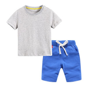 Conjunto de Camiseta y Pantalones Cortos de Algodón para Niños, Ropa Cómoda para Uso Diario, Conjunto de Dos Piezas para Niños, Camiseta y Pantalones Cortos de Algodón Suave - Product Image 5
