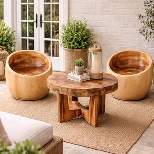 เก้าอี้ไม้ซูอาร์ทรงโค้งแบบเรียบง่าย ทนทาน ผลิตจากไม้ธรรมชาติ งานฝีมือคุณภาพพรีเมียม หรูหรา โดดเด่น  ชิ้นงานเฟอร์นิเจอร์ไม้แท้ - Product Image 5