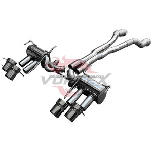 Système d'échappement électronique à valve en acier inoxydable doré Vortex pour Ferrari F12 avec système d'échappement catback à valve - Product Image 2