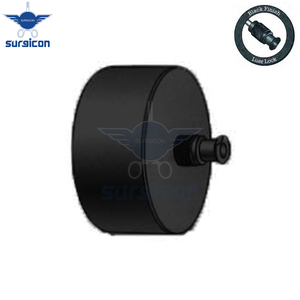 Stainless Steel Surgical Holding Device with Luer <b>Lock</b> and Black Finish Diameter 40mm <b>Dual</b> Luer <b>Lock</b> Connection - Product Image 2