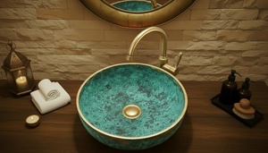 copper <b>basin</b> sophisticated style copper sink rich finish product copper <b>basin</b> luxury lifestyle product copper sink designer - Product Image 3