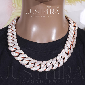 Best Quality Luxury Iced Diamond Cuban Link Chain Hip Hop Jewelry Gold Plated <b>Statement</b> <b>Necklace</b> for Unisex Available For Sale - Product Image 4