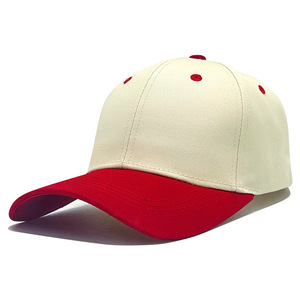 Baseball <b>Cap</b> 6-Panel Cotton Solid Color Contrast Brim Adjustable Fit Casual Style for Adults - Product Image 1