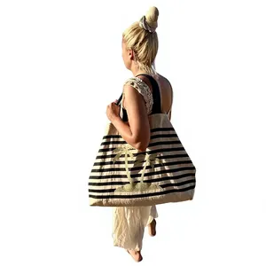 Top Selling Geometric Pattern Jute <b>Bag</b> Promotional Tote <b>Bag</b> for Corporate Events Use Available at Affordable Price - Product Image 6