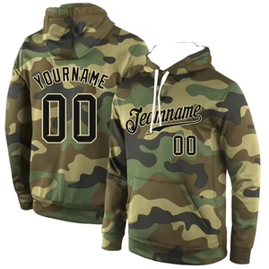 Men's Custom Camouflage Hoodie Personalized Text & Logo Full Zip Outdoor Sweatshirt Made Durable All-Over Print Fabric Suitable - Product Image 1