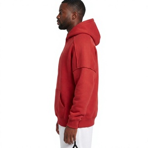 Vente en gros de sweats à capuche pour hommes en molleton de coton, coupe décontractée, manches longues, poche avant, épaules tombantes, tissu doux, mode, vente en gros B2B USA - Product Image 3