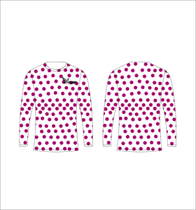 Men's Long Sleeve Polka Dot T-<b>Shirt</b> Regular Fit O-Neck Casual Style Printed Design <b>100</b>% <b>Polyester</b> Knitted Fabric - Product Image 1