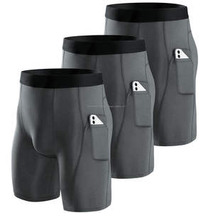 Pantalones cortos de entrenamiento y fitness de baloncesto para hombres, pantalones cortos de secado rápido con bolsillos, pantalones deportivos ajustados, pantalones cortos - Product Image 6