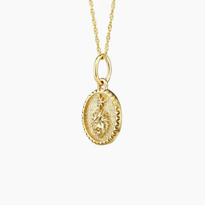 Collier pendentif en diamant avec médaille zodiacale Lion - Product Image 2