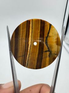 หน้าปัดนาฬิกาไทเกอร์อายธรรมชาติ ด้านหลังแบน ขนาด 34 มม. หนา 0.6 มม. ขัดเงาด้านเดียว - Product Image 2