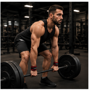 GAPE SPORTS Bandes de maintien pour poignets en nylon, fermeture Velcro réglable, rouge et noir, soutien pour la musculation, unisexe, prix abordable, OEM personnalisé - Product Image 2