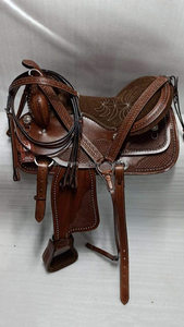 Diseño único Muy cómodo Western Pleasure Riding Horse Saddle para montar y competir Real Herman Oak Leather Saddle - Product Image 3