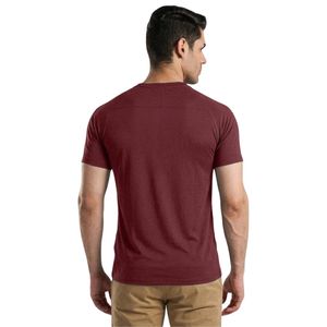 Cross Flex Tee Maroon Slim Fit Men's Performance T-Shirt Breathable Moisture Wicking Athletic Gym Training Sportswear Custom <b>Log</b> - Product Image 2