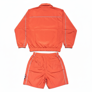 Ensemble de survêtement court pour homme en nylon avec passepoil contrastant, coupe-vent, deux pièces, streetwear, vêtements de sport, léger, résistant à l'eau - Product Image 2
