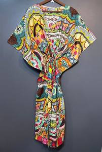 Nouvelle Robe de Nuit Femme Évasée Imprimé Animal en Coton Doux Indien, Longueur Genou, Style Kaftan, avec Dentelle, pour Plage ou Cadeau Demoiselle d'honneur - Product Image 5