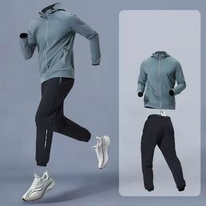 Ensemble de survêtement coupe-vent pour homme à prix de gros – Veste softshell imperméable à manches longues avec col montant - Product Image 5