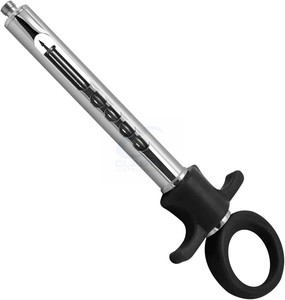 CLASTY INSTRUMENTS Seringue dentaire passive automatique, manche en plastique noir, acier inoxydable, réutilisable, autoclavable, aspirante locale - Product Image 1
