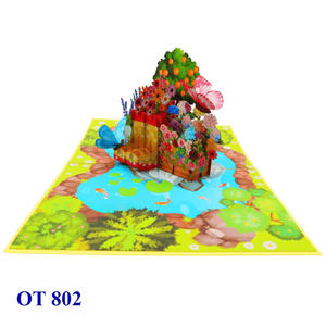 Tarjeta 3D Pop-Up Hecha a Mano con Flor Morada y Mariposa Azul, Diseño Floral Personalizado en Papel, Regalos para Día de Acción de Gracias, San Valentín y Cumpleaños - Product Image 4