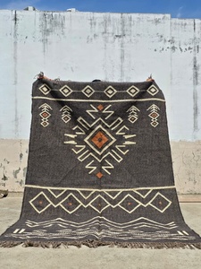 Handwoven Area Kilim <b>Rug</b> Bohemian Rustic Jute Outdoor Indoor <b>Rugs</b> Navajo Pattern VIntage Hallway Wool <b>Rugs</b> Decorative <b>Boho</b> <b>Rug</b> - Product Image 2