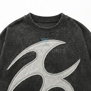 Fabricant OEM ODM au Pakistan, couleurs et logo personnalisés, t-shirt en tricot surdimensionné pour homme de haute qualité, style streetwear vintage, lavé, 100% coton - Product Image 3