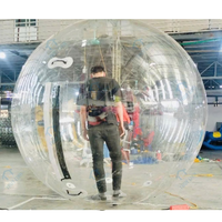 THUY LINH Boule de marche aquatique gonflable transparente en PVC pour usage commercial extérieur, capacité <100 kg, pour <5 passagers